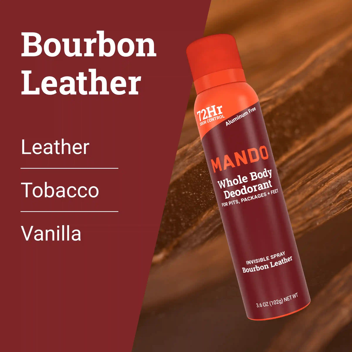 Bourbon Leather | Aluminum Free Spray Deodorant