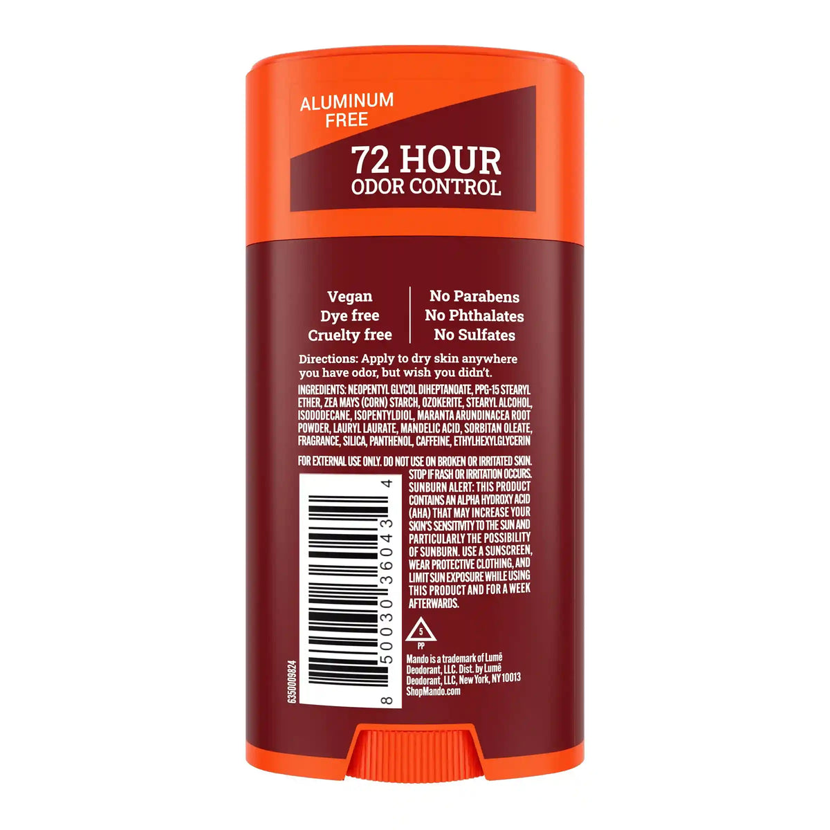 Bourbon Leather | Aluminum Free Solid Deodorant