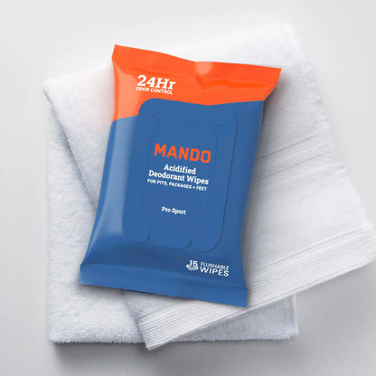 15CT Wipes | Acidified Deodorant Wipes