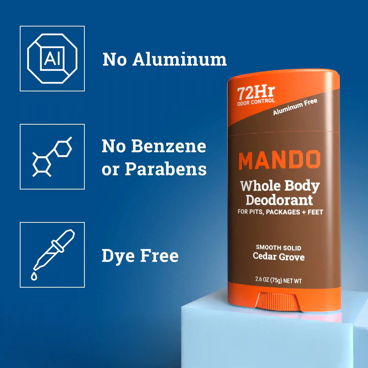 Cedar Grove | Aluminum Free Solid Deodorant