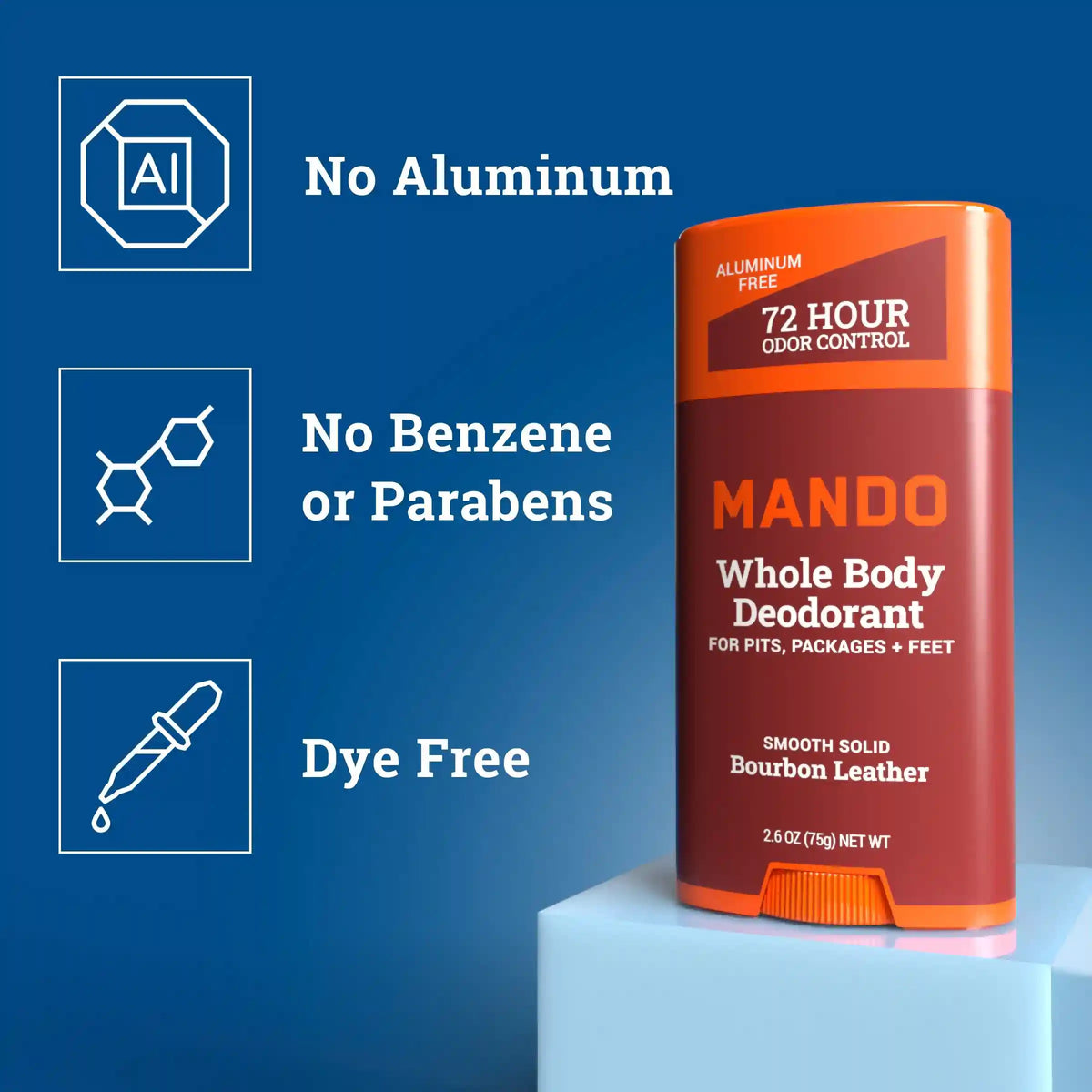 Bourbon Leather | Aluminum Free Solid Deodorant