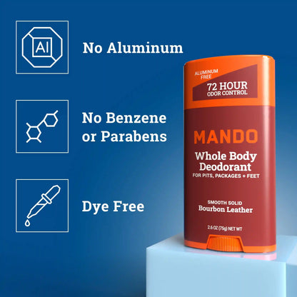Bourbon Leather | Aluminum Free Solid Deodorant