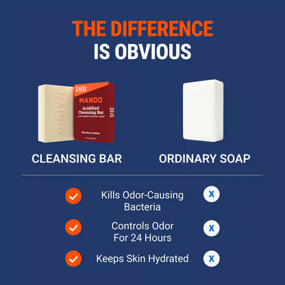 Bourbon Leather | Acidified Cleansing Bar & Bar Saver