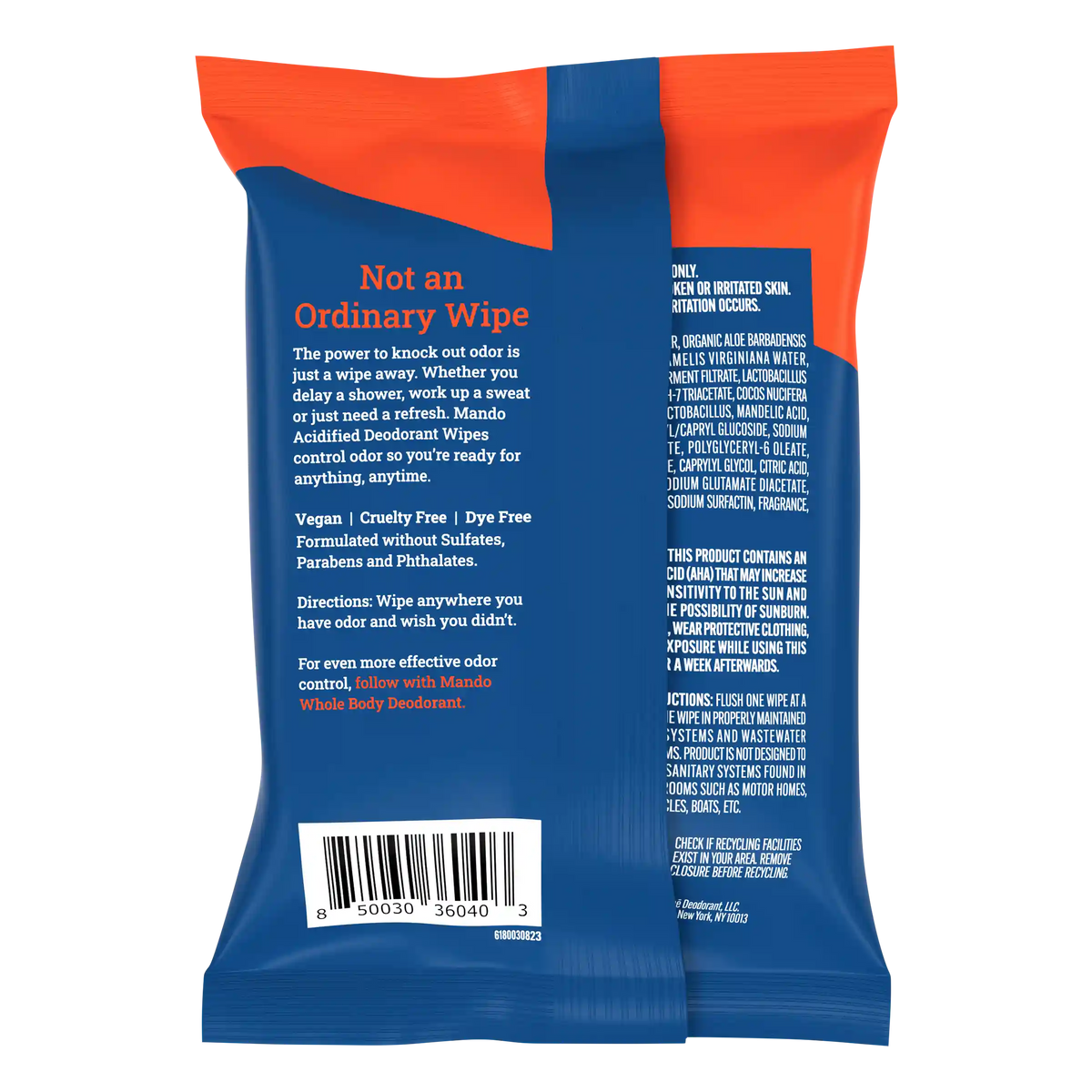 3-pack 15CT Wipes | Acidified Deodorant Wipes