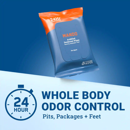 3-pack 15CT Wipes | Acidified Deodorant Wipes